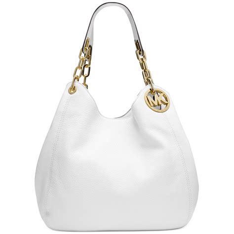 michael michael kors fulton large shoulder tote white|michael kors fulton bag.